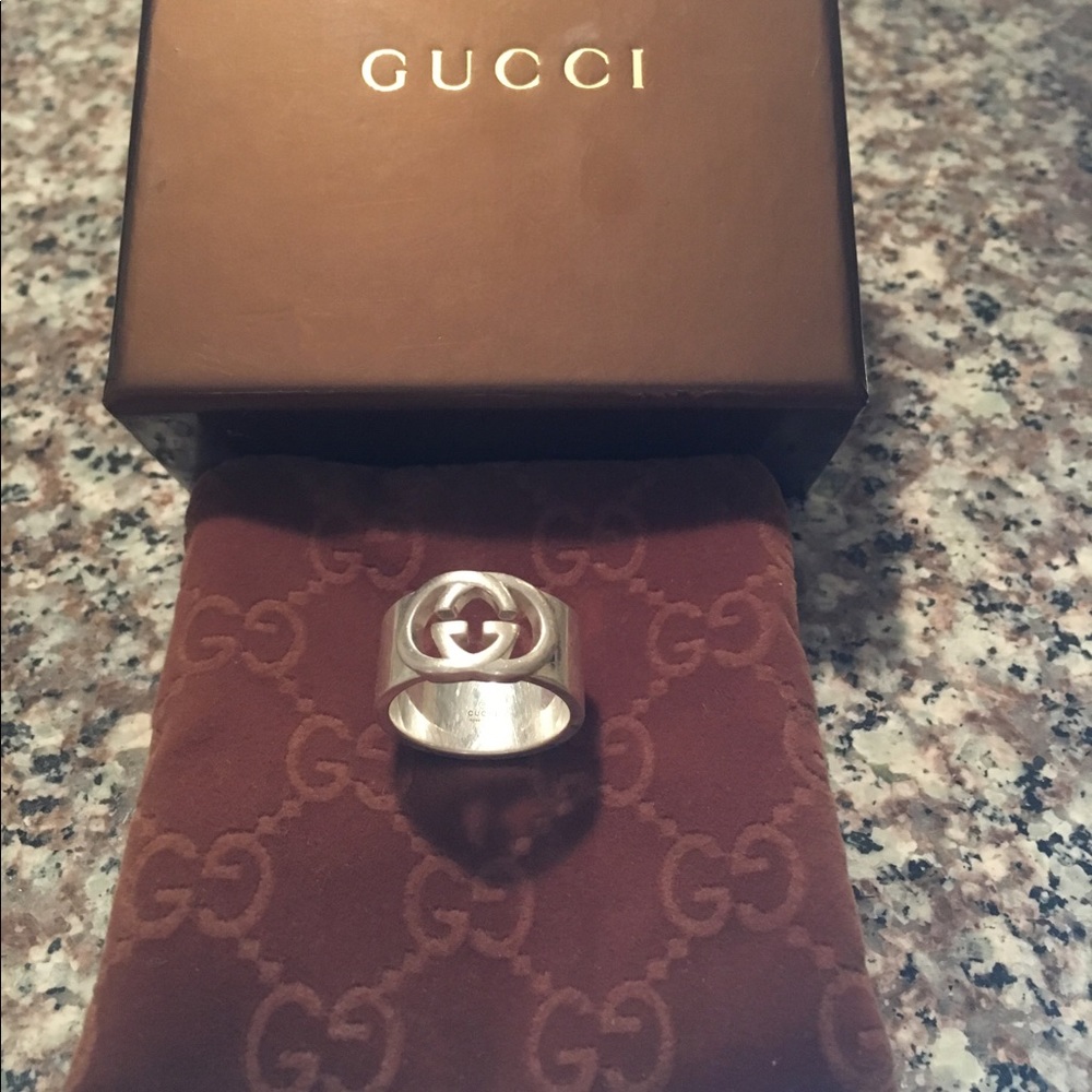 GUCCI Sterling Silver Ring Sz. 8